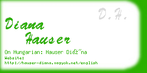 diana hauser business card